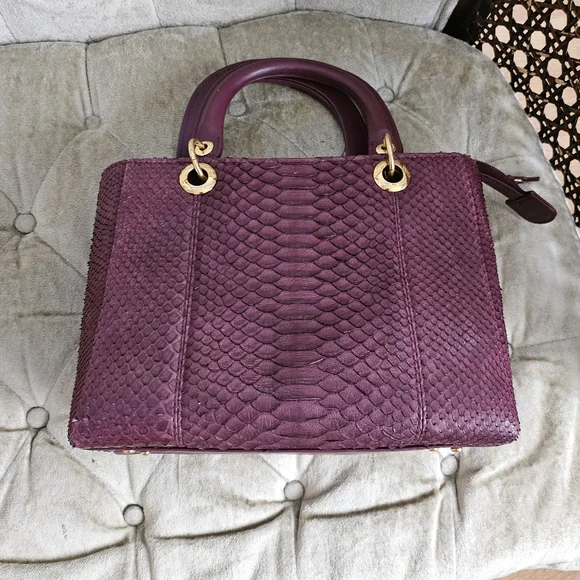Authentic python skin handbag - Picture 11 of 12
